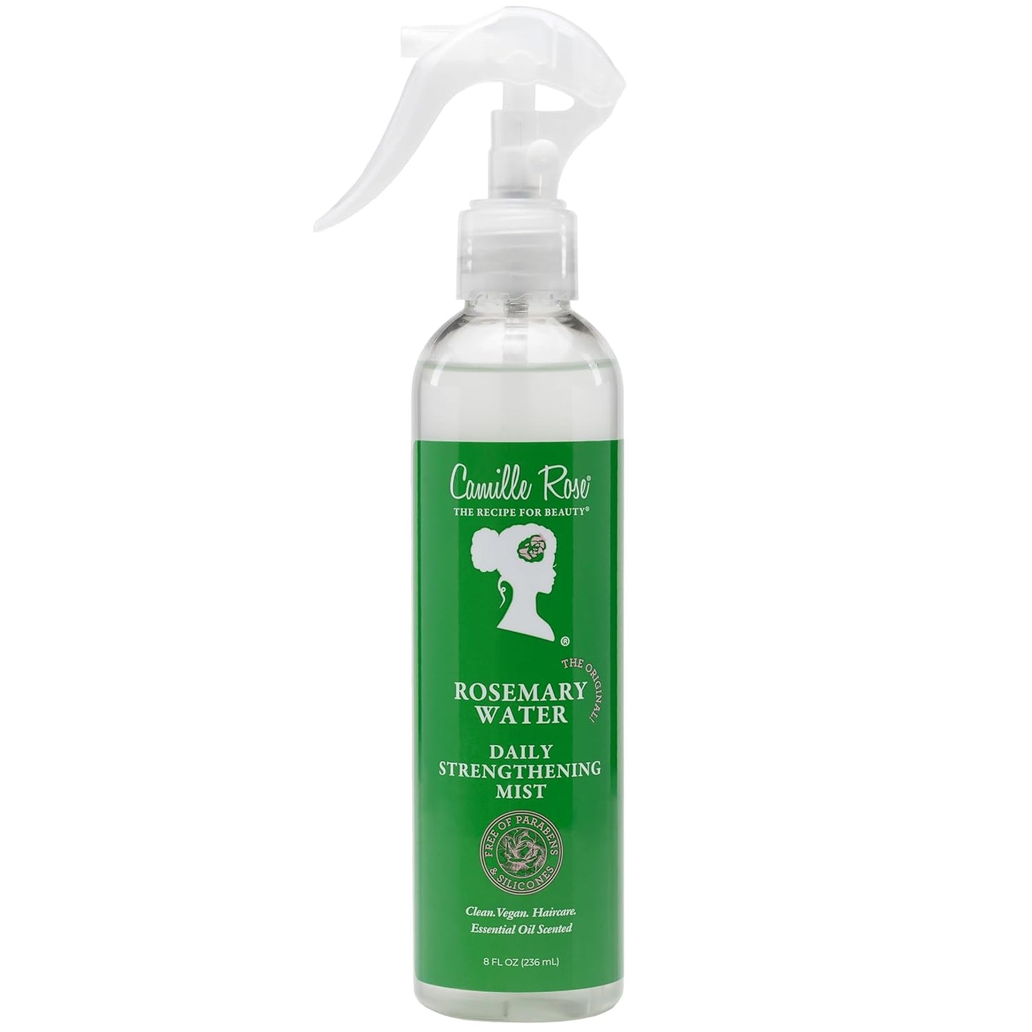 Camille Rose Rosemary Water, Daily Hair Strengthening Mist – Hydrating Refresher Spray with Rosemary Oil, Peppermint & Aloe Vera, 8 Oz Ea