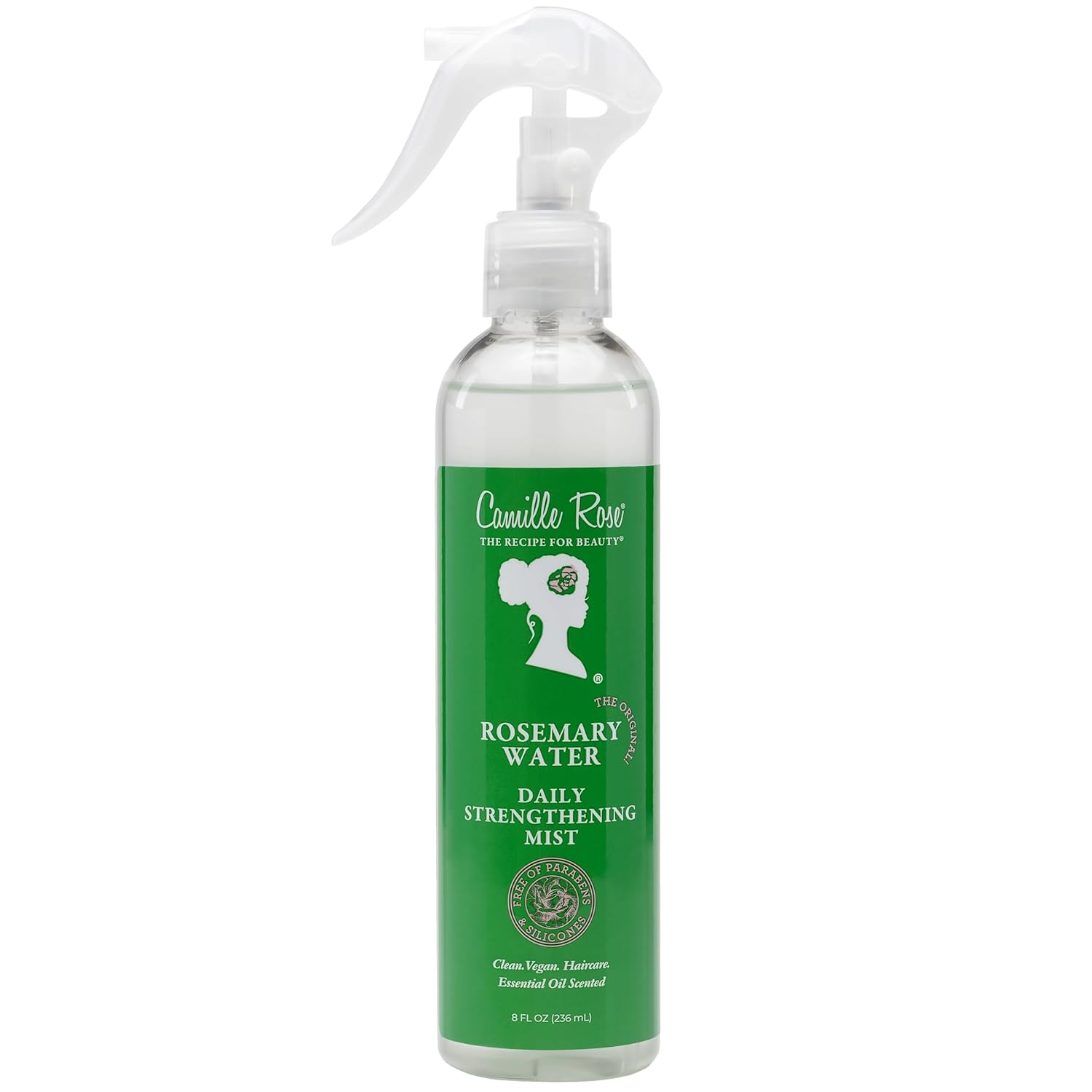 Camille Rose Rosemary Water, Daily Hair Strengthening Mist – Hydrating Refresher Spray with Rosemary Oil, Peppermint & Aloe Vera, 8 Oz Ea