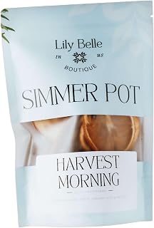 Harvest Morning Simmer Pot – All-Natural Stovetop Potpourri with Apples, Oranges, Cinnamon, Clove & Pinecones – Non-Toxic & Fragrance-Free Home Scent – 50 Hours of Cozy Fall Aroma