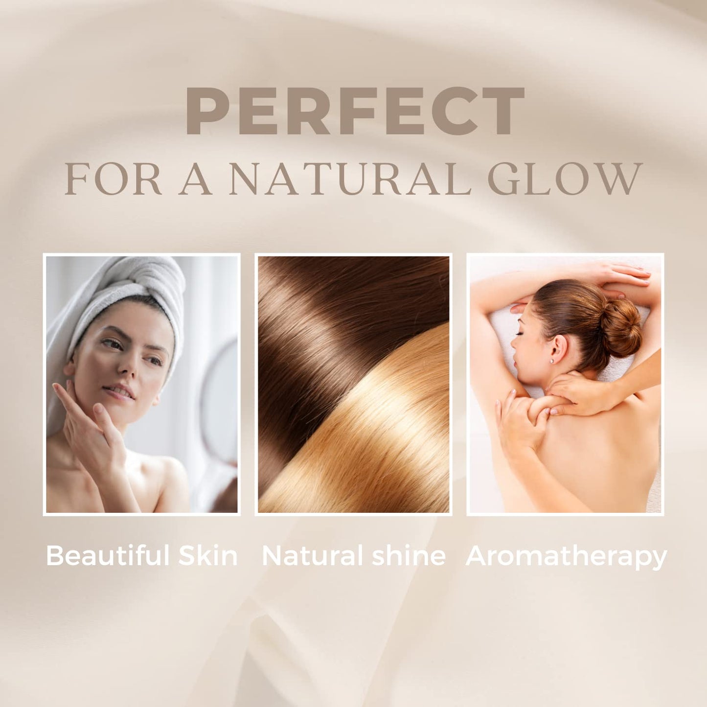 White Naturals Sweet Almond Oil for Hair and Skin, 100% Pure and Natural Cold Pressed, Hexane Free, Skin Moisturizer, Nails, Massage, Carrier Oil