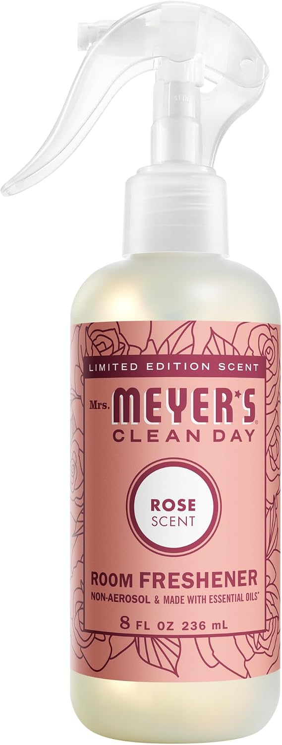 MRS. MEYER'S CLEAN DAY Room Freshener Spray, Rose Scent, Limited Edition Scent, Contains Essential Oils (8 Fl Oz (Pack of 1))