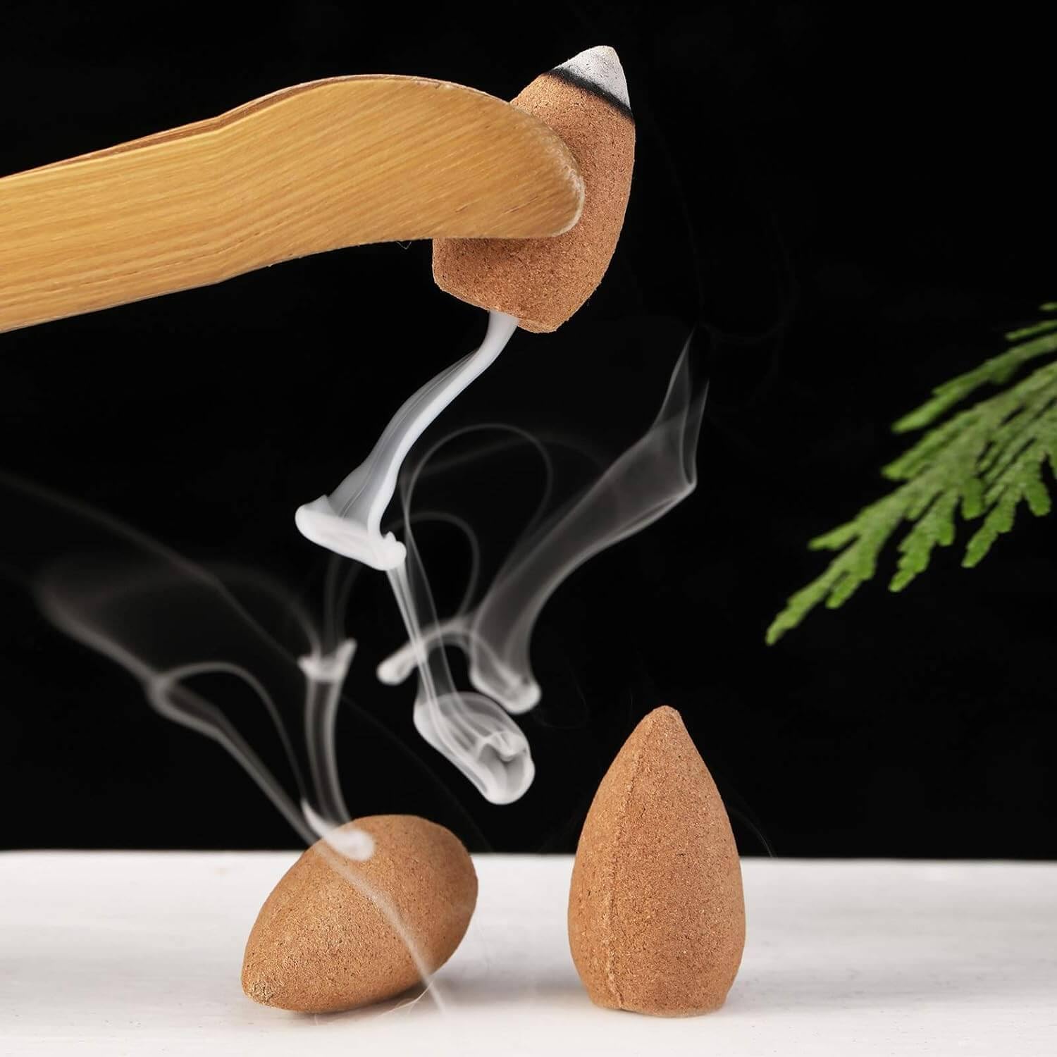 Backflow Incense Cones for Waterfall - Set of 6 Waterfall Incense Cones Lavender Jasmine Ocean Sandalwood White Sage Rose (Magic Hour)- Long Lasting Aroma for Positivity & Pure Air