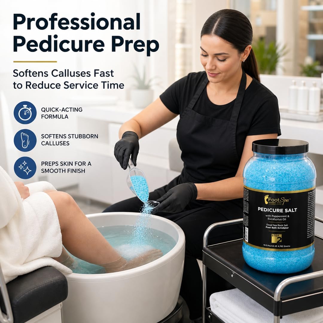 Detox Foot Soak Pedicure and Bath Salt, 128 Oz - Made with Dead Sea Salts, Eucalyptus and Peppermint Oil - Hydrates, Softens and Moisturizes