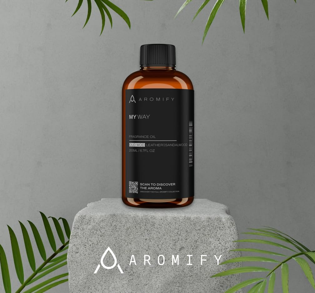 My Way Fragrance Oil for Diffuser, Luxury Hotel Scent with Leather, Sandalwood & Oud Wood, Fragrance Oil for Aromatherapy & Home Fragrance, Cold Air Diffuser Oil, 200ML (6.7 FL OZ)