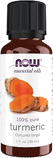 NOW Essential Oils, Turmeric Essential Oil, Soothing, Uplifting, Balancing, 100% Pure, Child-Resistant Cap, 1-Ounce