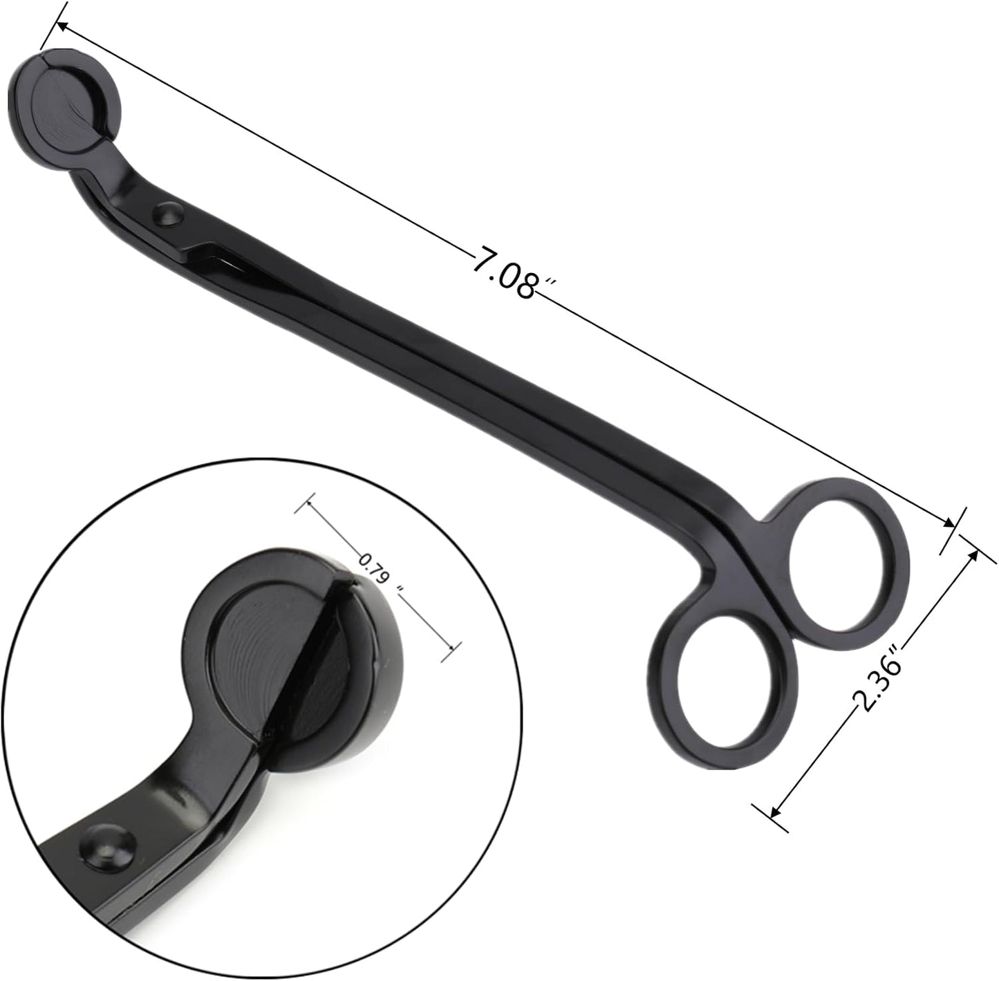 4 Pack Candle Wick Trimmer, Stainless Steel Wick Clipper Cutter, Matte Black Wick Candle Scissor, Reaches Deep Into Candles to Cut Spent Wicks