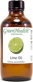 GreenHealth Lime - 4 fl oz (118 ml) Glass Bottle with Cap - 100% Pure Essential Oil