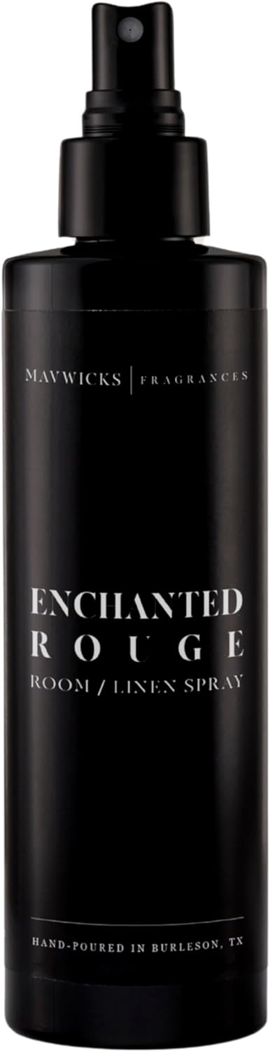 Mavwicks Fragrances - (Enchanted Rouge) Linen & Room Spray (8oz) – Bedroom & Home Fragrance Mist, Long-Lasting Freshness To Brighten Up Your Space, Fabric & Air Freshener, Aromatherapy Scent Spray
