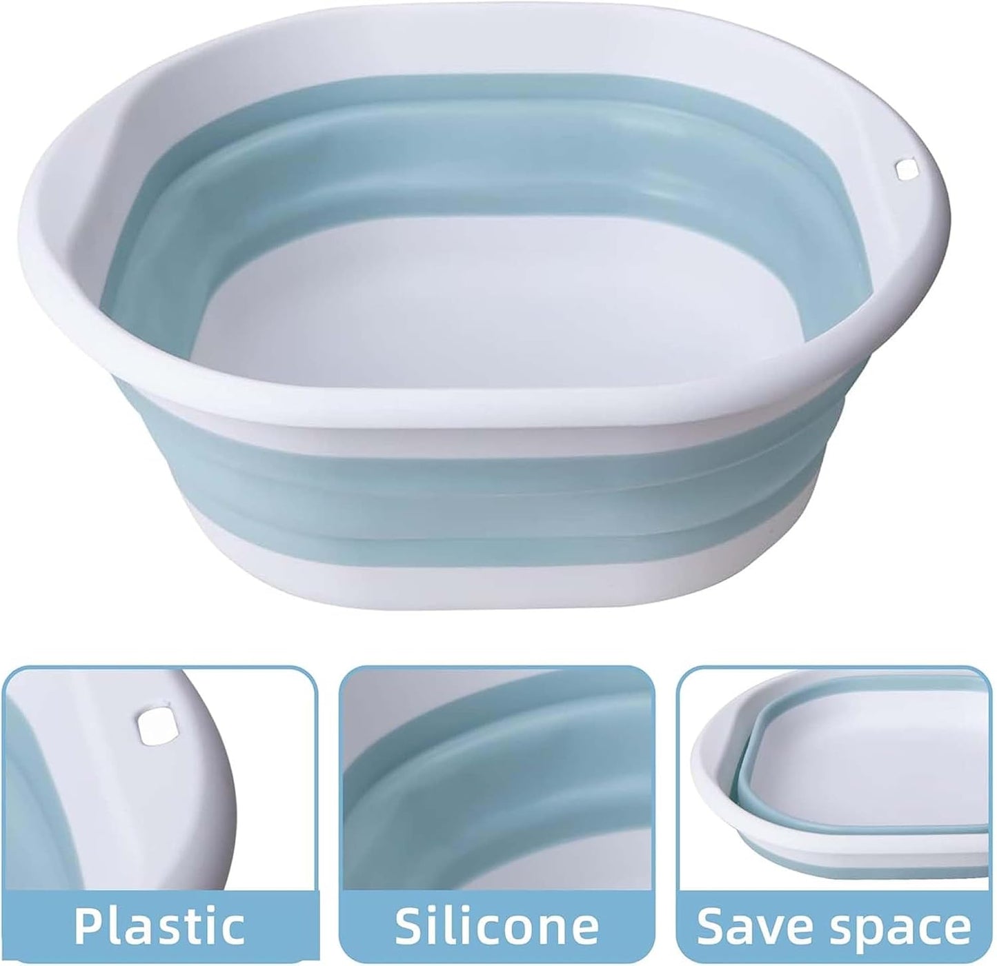 Tlswshsy Portable Pool Foot Bath,Collapsible Pool Foot Wash Basin Tub,Foot Bath Basin for Above Ground Swimming Pools Accessories