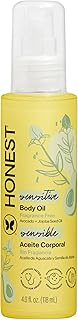 The Honest Company Fragrance-Free Moisturizing Body Oil, Nourish Soothe Baby's Skin, Plant-Based, Hypoallergenic Vegan, 4.0 fl oz