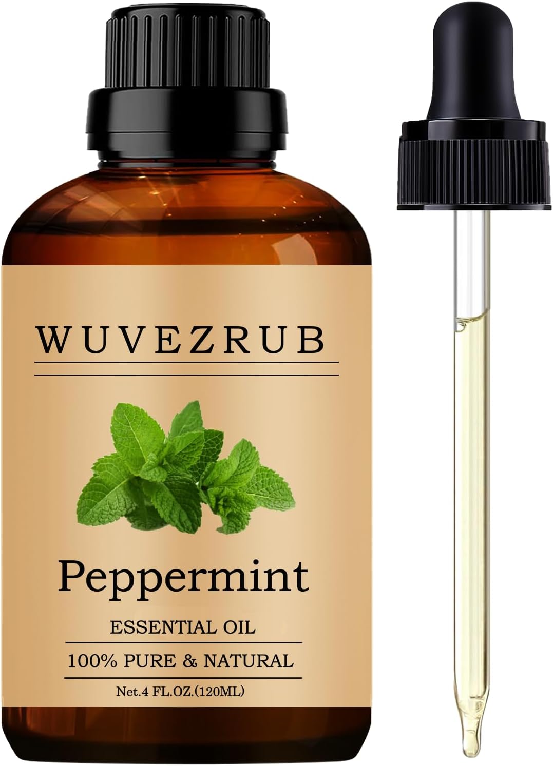 Peppermint Essential Oils 120ML, Pure Peppermint Essential Oil for Aromatherapy Diffuser - 4 Fl Oz
