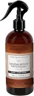 Abbey & Sullivan Odor Eliminating and Refreshing Linen and Room Spray, Sandalwood Patchouli, 16 oz