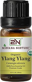 Ylang Ylang Essential Oil, USDA Certified Organic, 100% Pure Undiluted, Aromatherapy Oil for Diffuser, Hair & Skin Care