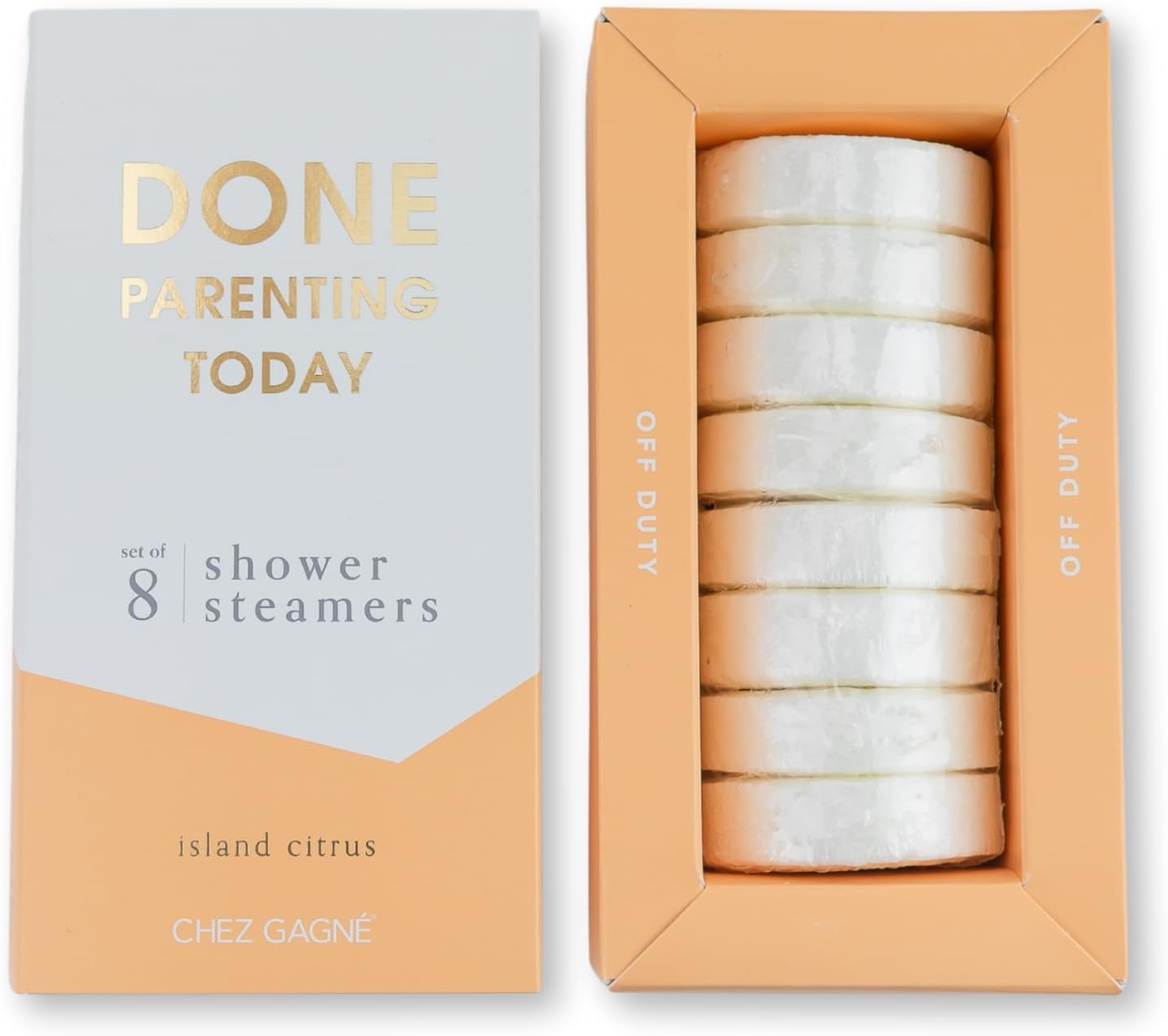 Aromatherapy Shower Steamers - Done Parenting Today - Island Citrus, Set of 8 - Vegan, Cruelty-Free, Made in USA - Paraben, Sulfate & Phthalate-Free - Mother's Day Father's Day - Gift for Mom & Dad