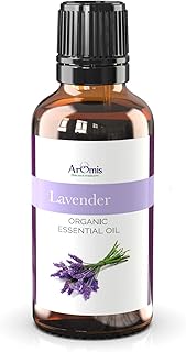 ArOmis Organic Lavender Essential Oil - Therapeutic Grade - 30ml (1 Fl Oz) 100% Pure, Premium, Undiluted, Oils Perfect for Aromatherapy Diffuser