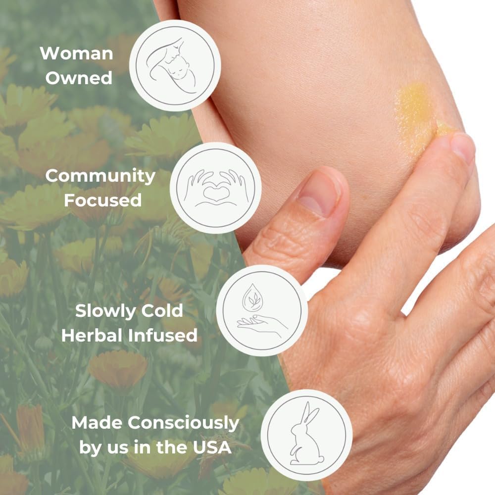 Lavender Salve Ointment, Sleep Balm, Lavender Essential Oil, Aromatherapy for Relaxation Anxiety Relief & Massage, Dry Skin Hand Repair Cream Calendula Coconut Oil, Ora's Amazing Herbal, 4 oz