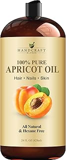 Handcraft Blends Apricot Kernel Oil - Cold-Pressed 28 Fl Oz - 100% Pure and Natural - Premium Grade Carrier Oil for Skin and Hair - Hair and Body - Massage - Hexane-Free