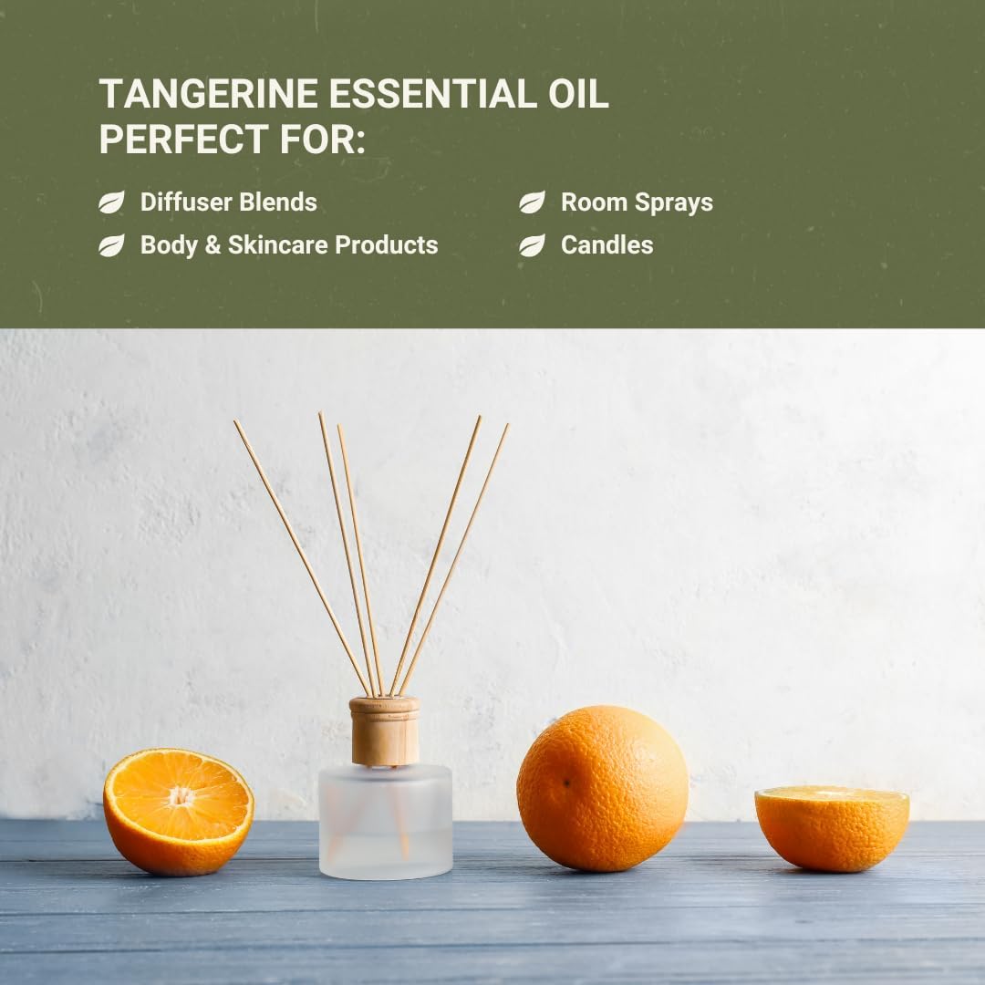 Tangerine Essential Oil - Direct from Citrusmade in Sicily, Italy - Essential Oils for Diffusers & Aromatherapy | 100% Pure Therapeutic Grade (15ml)