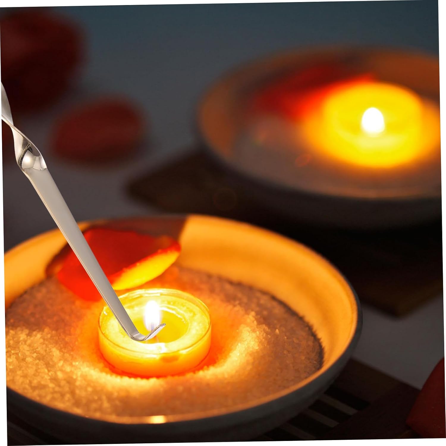Angoily 2PCS Candle Wick Hook Set Stainless Steel Candle Accessories Wick Trimmer and Snuffer Tools for Safe and Extinguishing