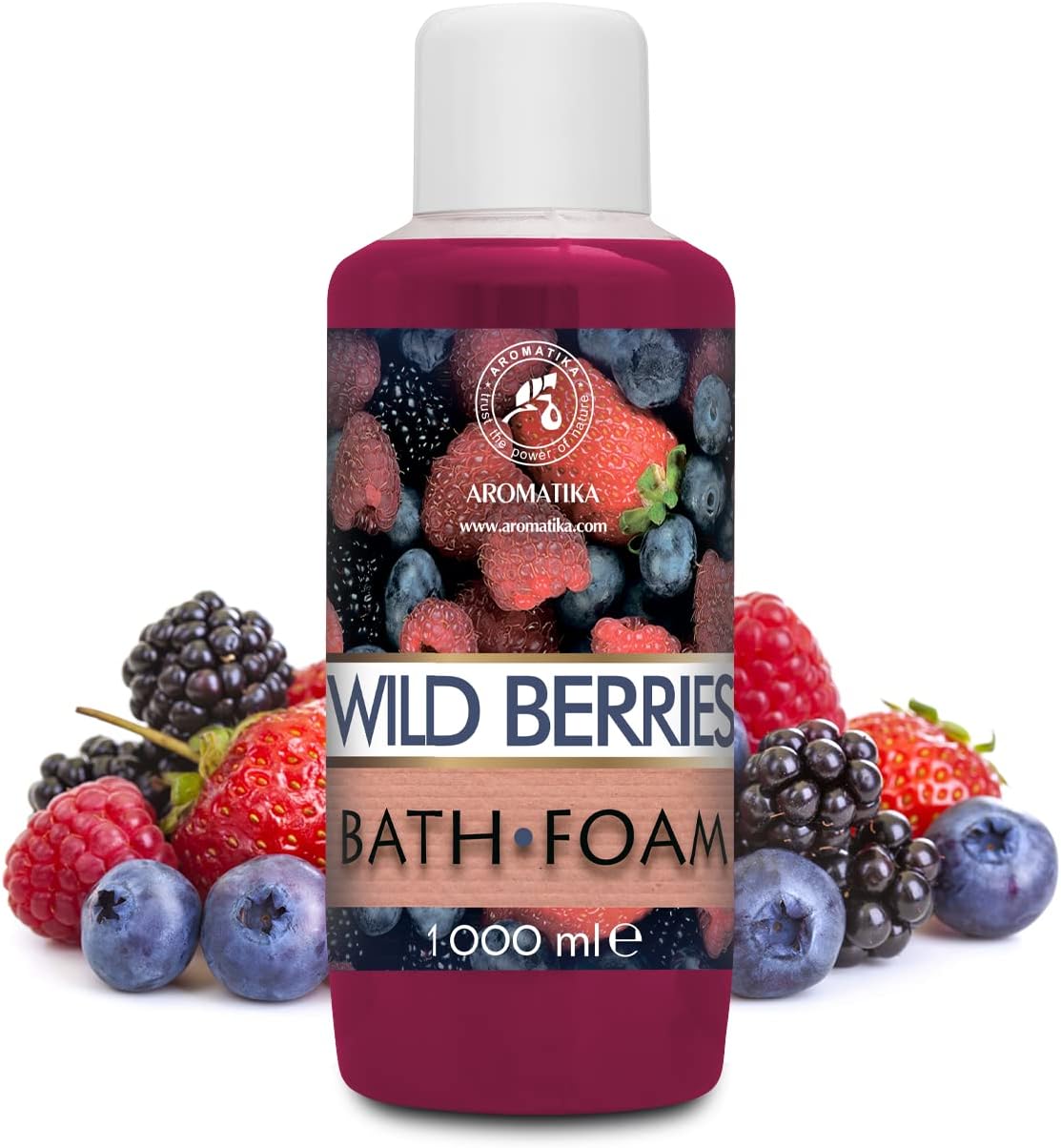 Bath Foam Wild Berries - 34 Fl Oz (1000ml) - Body Care - Good Sleep - Beauty - Bathing - Body Care - Wellness - Relax - Aromatherapy - Spa - Bubble Baths