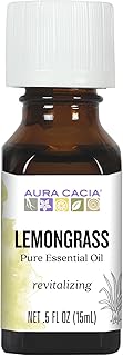 Aura Cacia Essential Oil, Inspiring Lemongrass, 0.5 Fluid Ounce, Packaging May Vary