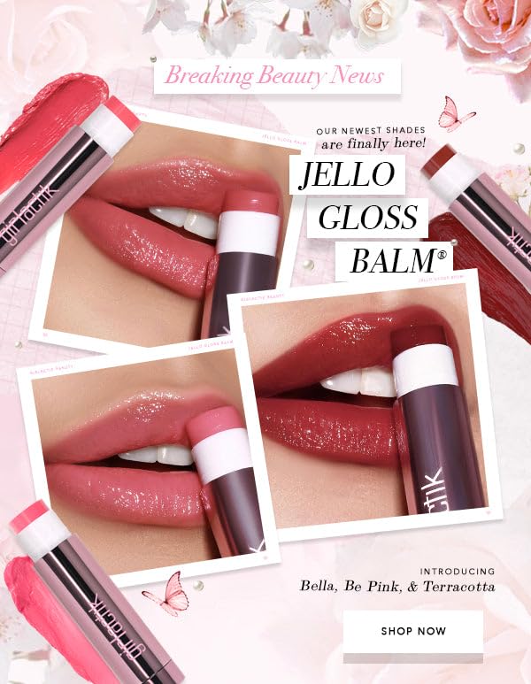 Girlactik Jello Gloss Lip Balm - Original Lip Care with Vitamin E, Aloe Vera, Avocado and Apricot Kernel Oil for Hydrating, Moisturizing Lip Balm with Glossy, Smooth, 4.5 g / 0.15 oz (Magnolia)