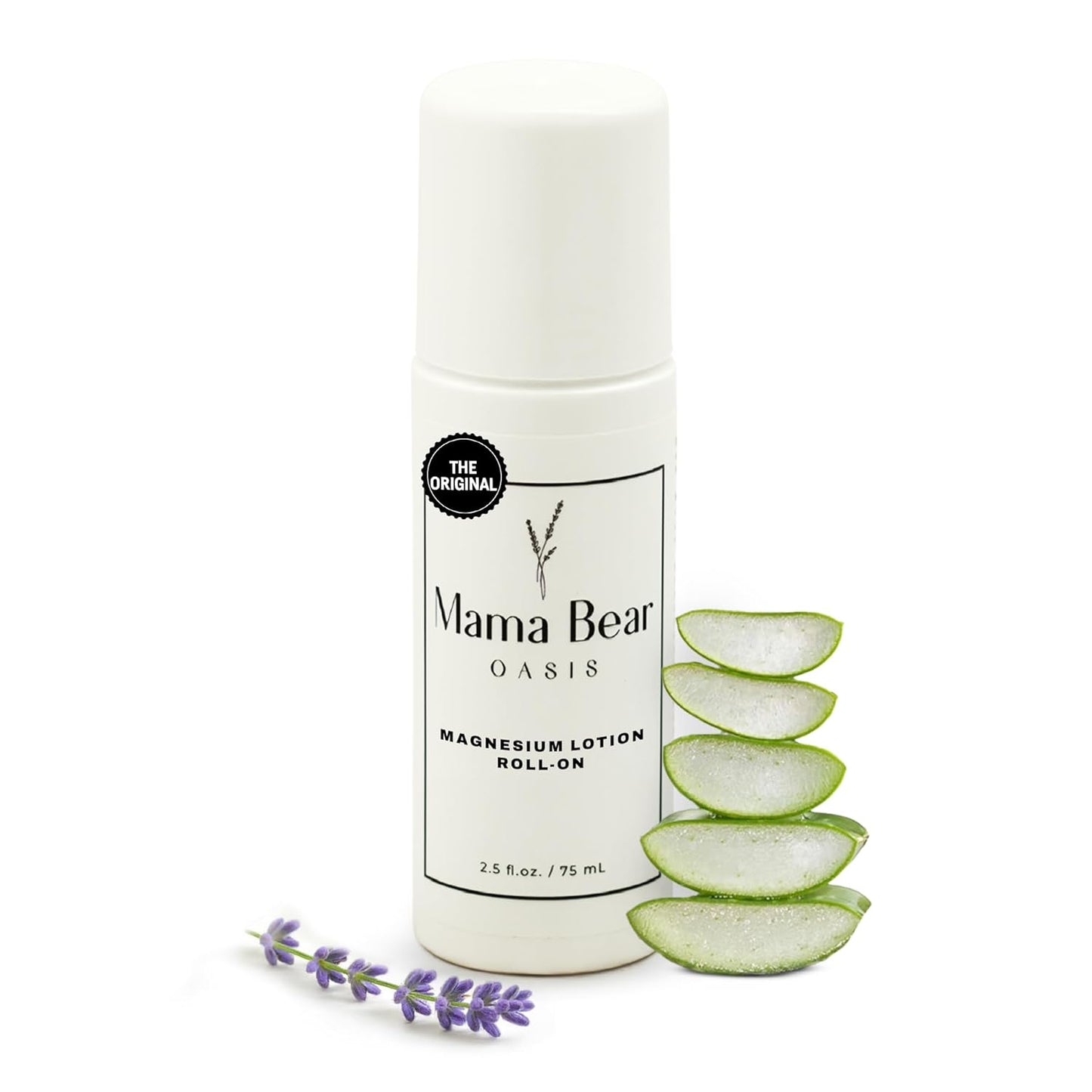 Mama Bear Oasis Roll On - Fast Absorbing & Quick Drying Magnesium Roll On, Aloe Vera - Gentle & Non-Greasy Rub for Easy Application