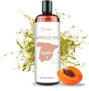 Apricot Kernel Oil - Direct from Spain and Turkey - 100% Pure Carrier Oil for Hair, Face, and Skin - Cold-Pressed Carrier Oils - (16 oz) 1 Pack