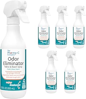 The Pharma-C Company - Odor Eliminator [6-12oz Bottles] - Bulk Fabric & Room Spray -Extra Strength Multipurpose Air Freshener & Fabric Refresher- Neutralize Deodorize