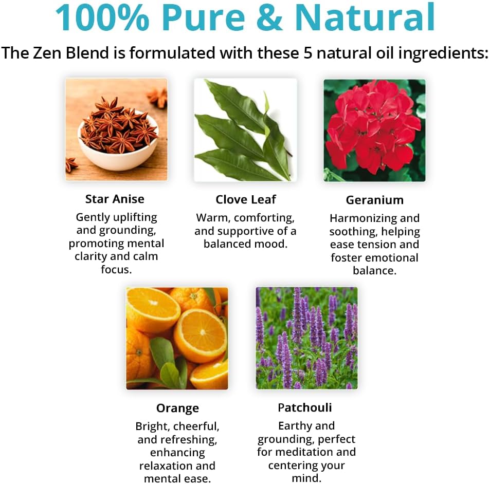 Zen Essential Oil Bundle – Relaxation & Meditation Blend | Oil, Roll-On, Spray & Inhaler | Wild Essentials Aromatherapy