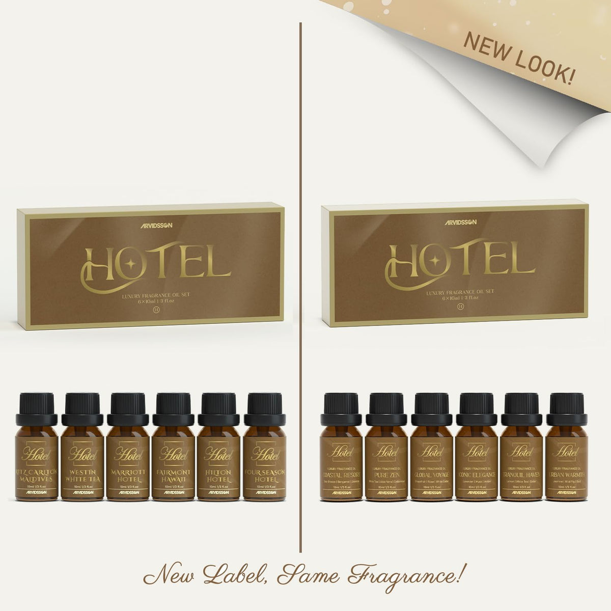 ARVIDSSON Hotel Diffuser Oils Gift Set - Hotel Essential Oils for Diffuser, Luxury Fragrance Oils Inspired by 5 Star Hotels Scent, Gift for Women and Men