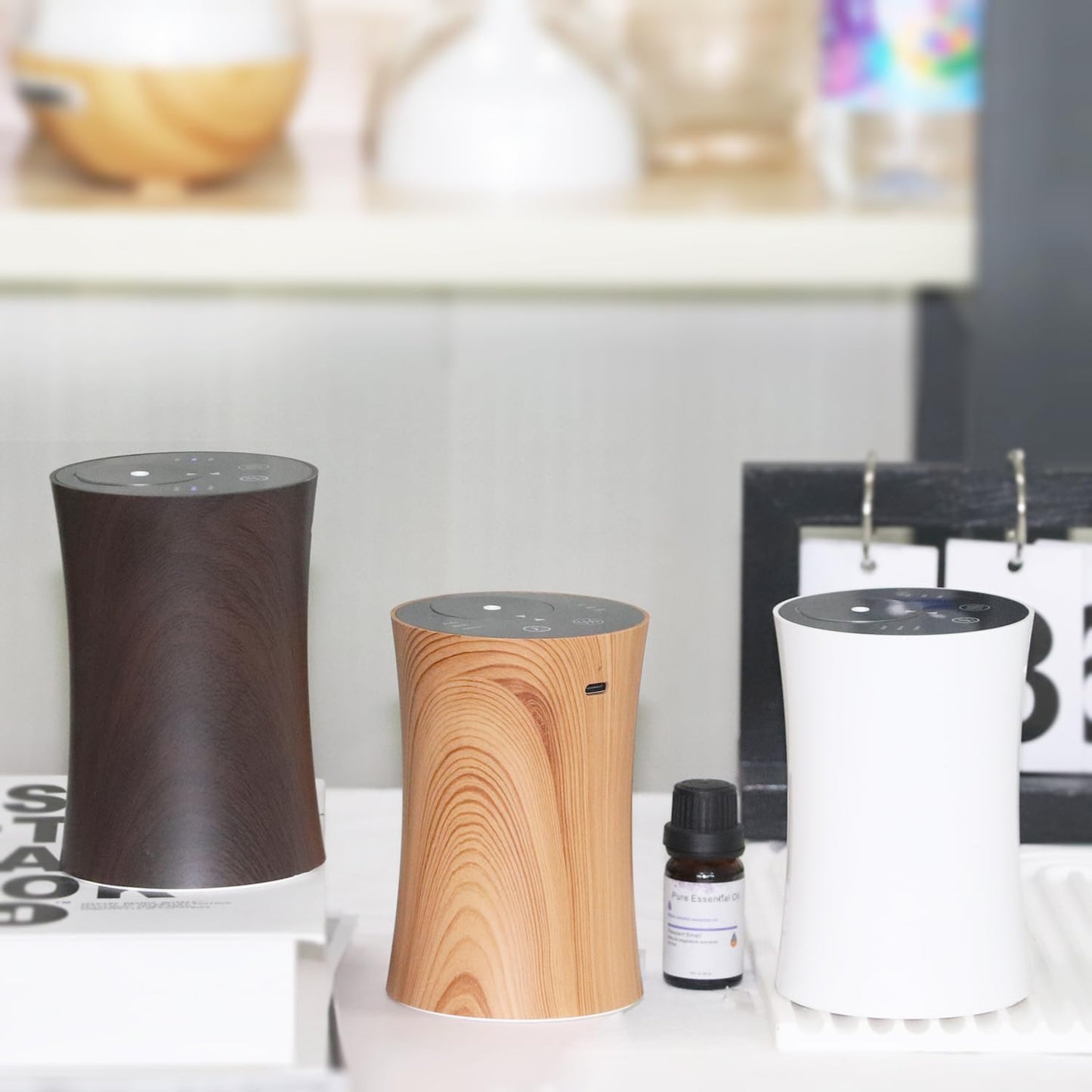 Essential Oil waterless Diffuser, Touch Sensitive, Automatic Fragrance Machine, Driven Atomizer, mini Fragrance air Machine, timed Silent, Suitable for Homes, Rooms, Cars, Offices