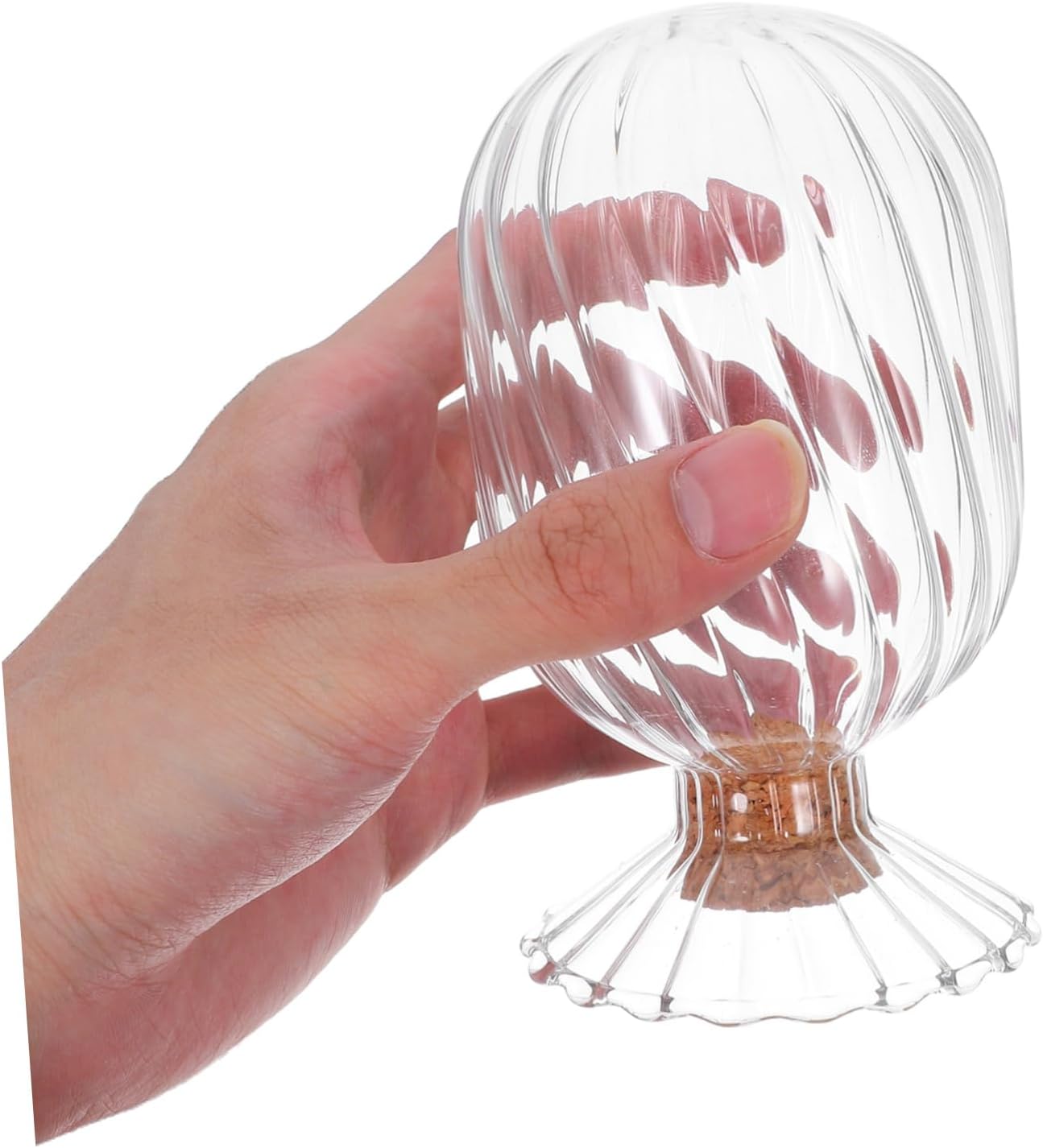 Cabilock Smoke Glass Match Cloche Elegant Decorative Matches Holder with Sealed Lid Clear Glass Storage Jar for Candle Matches Toothpicks Home Decor Easy to Clean Maintain