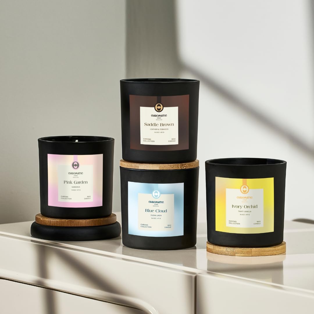 Vanilla Scented Candle for Women, Ivory Orchid 3-Wick Candle for Home Scented with Vanilla, 14.5 oz Coconut Soy Wax Candle with 60 Hour Burn Time