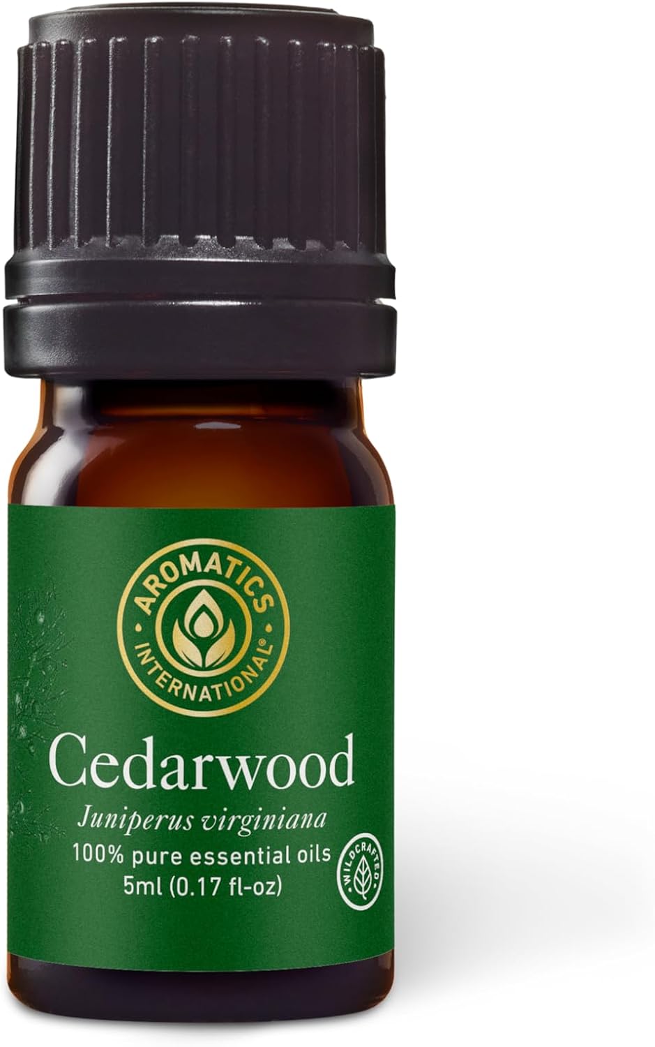 Aromatics International Wildcrafted Cedarwood Essential Oil 5ml | 100% Pure Essential Oil for Diffusion, Aromatherapy & Wellness Use