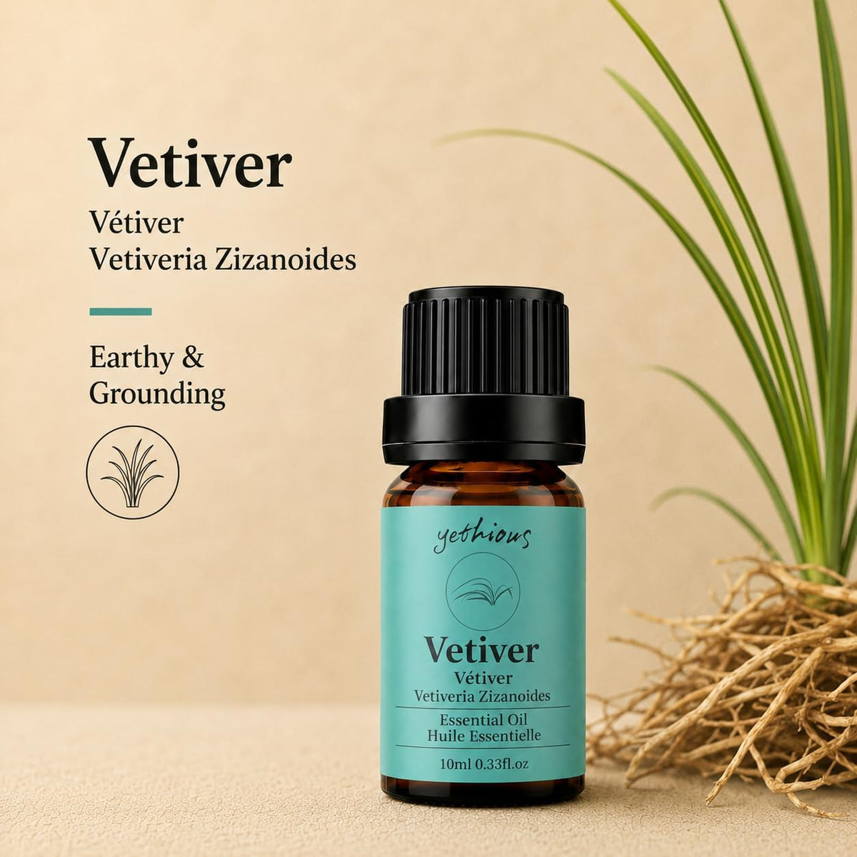 yethious Vetiver Essential Oil for Diffuser