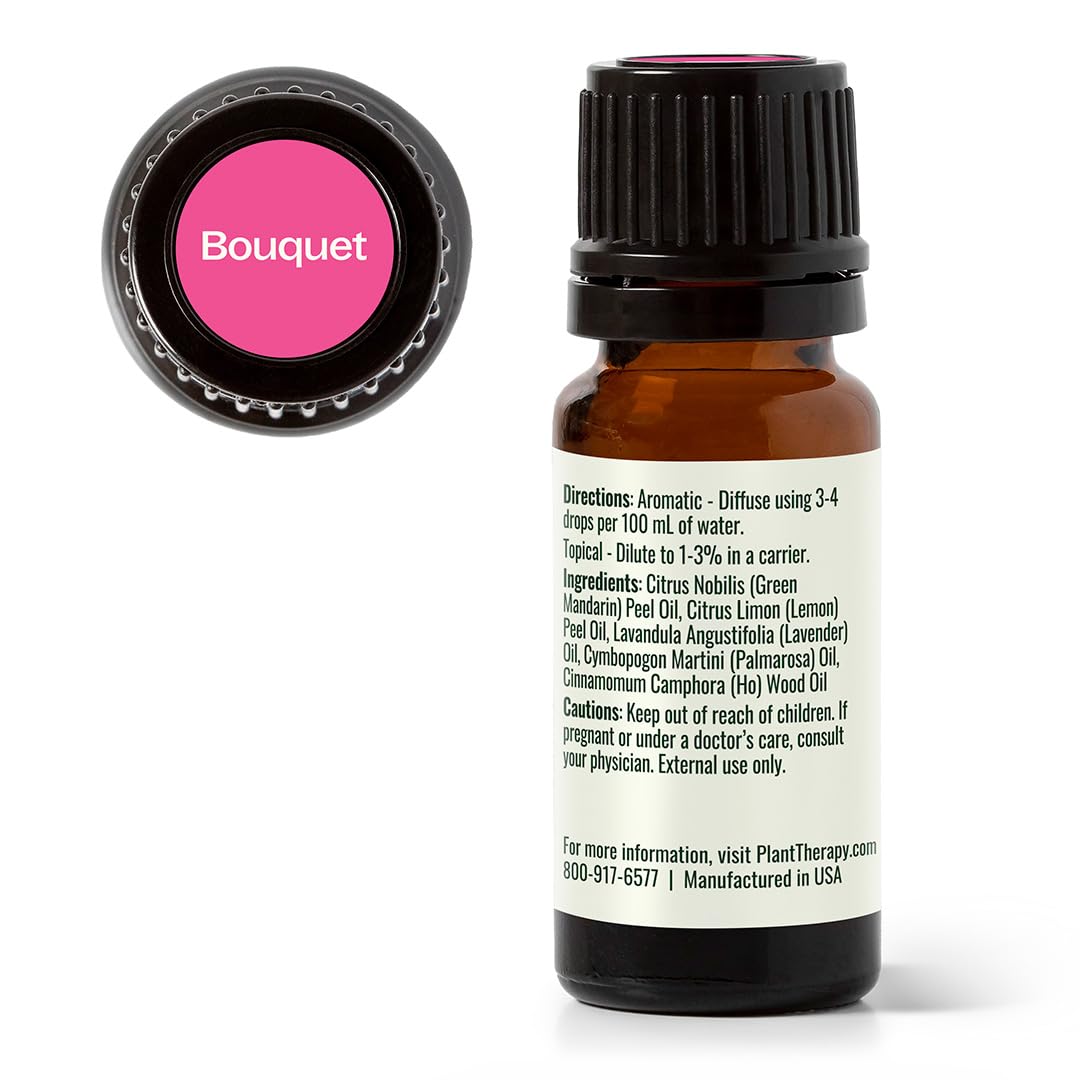 Plant Therapy Bouquet Essential Oil Blend 10 mL (1/3 oz) 100% Pure, Undiluted, for Essential Oil Diffuser or DIY Perfume