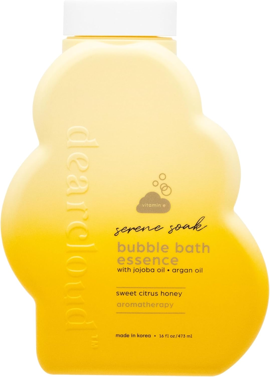 dearcloud Serene Soak Bubble Bath Essence – Sweet Citrus Honey - Bubble Bath with Jojoba Oil, Argan Oil & Vitamin E (16 fl oz)
