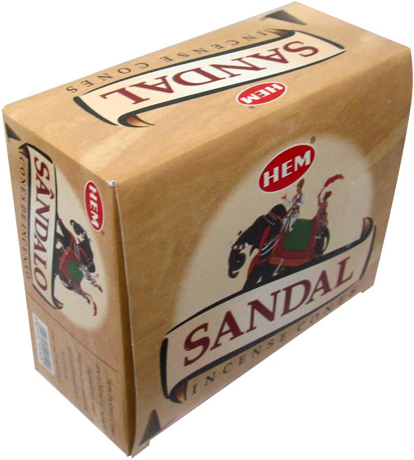 Sandal Incense Cones and Cone Incense Burner Bundle Insence Insense Hem Incense