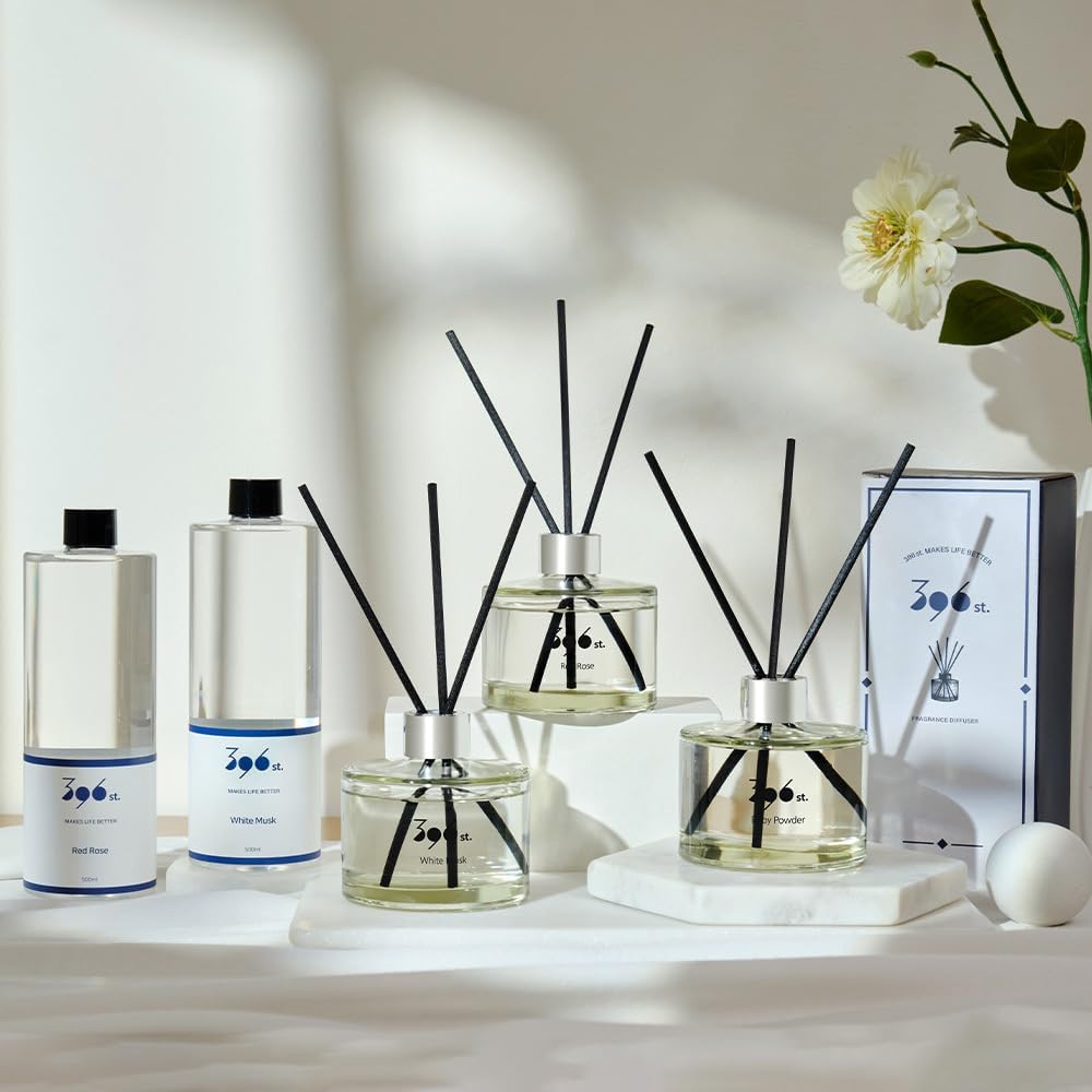 396 st. Reed Diffuser, Vanilla Lavender, 200ml(6.7oz) / Reed Diffuser Sets, Home Fragrance, Scented Oils, Home & Bathroom Décor
