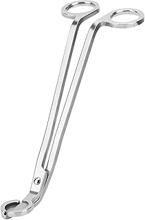 CHEFBEE Candle Wick Trimmer, Polished Stainless Steel Wick Clipper Cutter, Scissors, Reaches Deep Into Candles to Cut Spent Cord, Allow Cleaner Burn and Prevent Soot Buildup