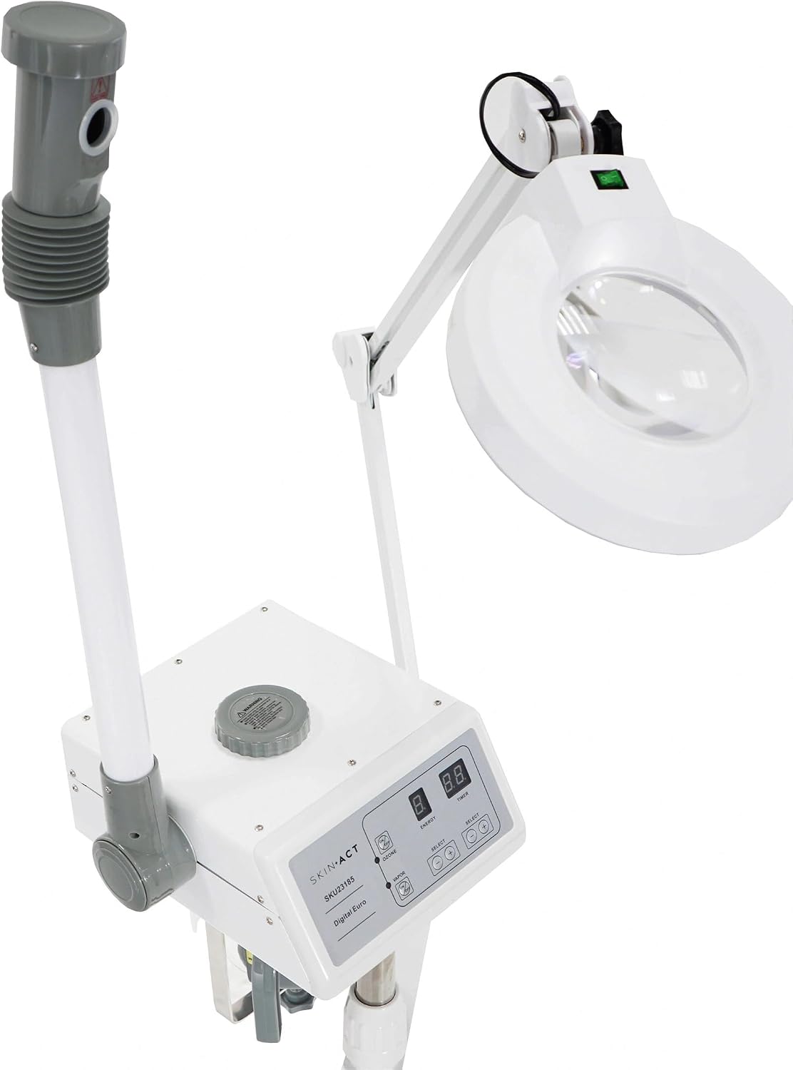 SKINACT Digital Euro Facial Steamer with Aroma Therapy + LED Magnifying Lamp