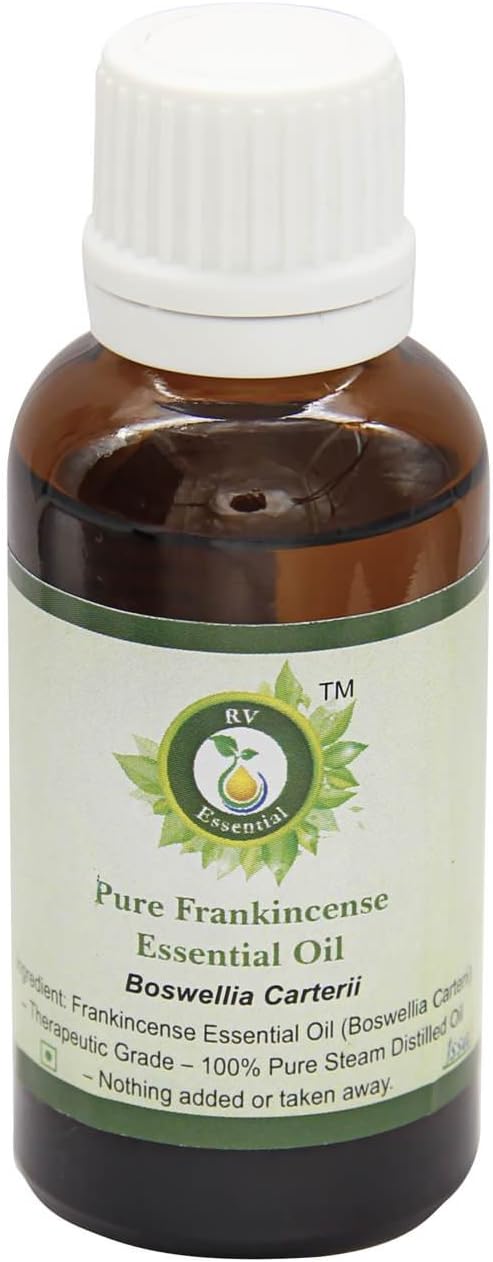 Frankincense Essential Oil | Boswellia Carterii | for Body | for Relaxation | for Skin Therapy | 100% Pure Natural | Steam Distilled | Therapeutic Grade | 5ml | 0.169oz by R V Essential
