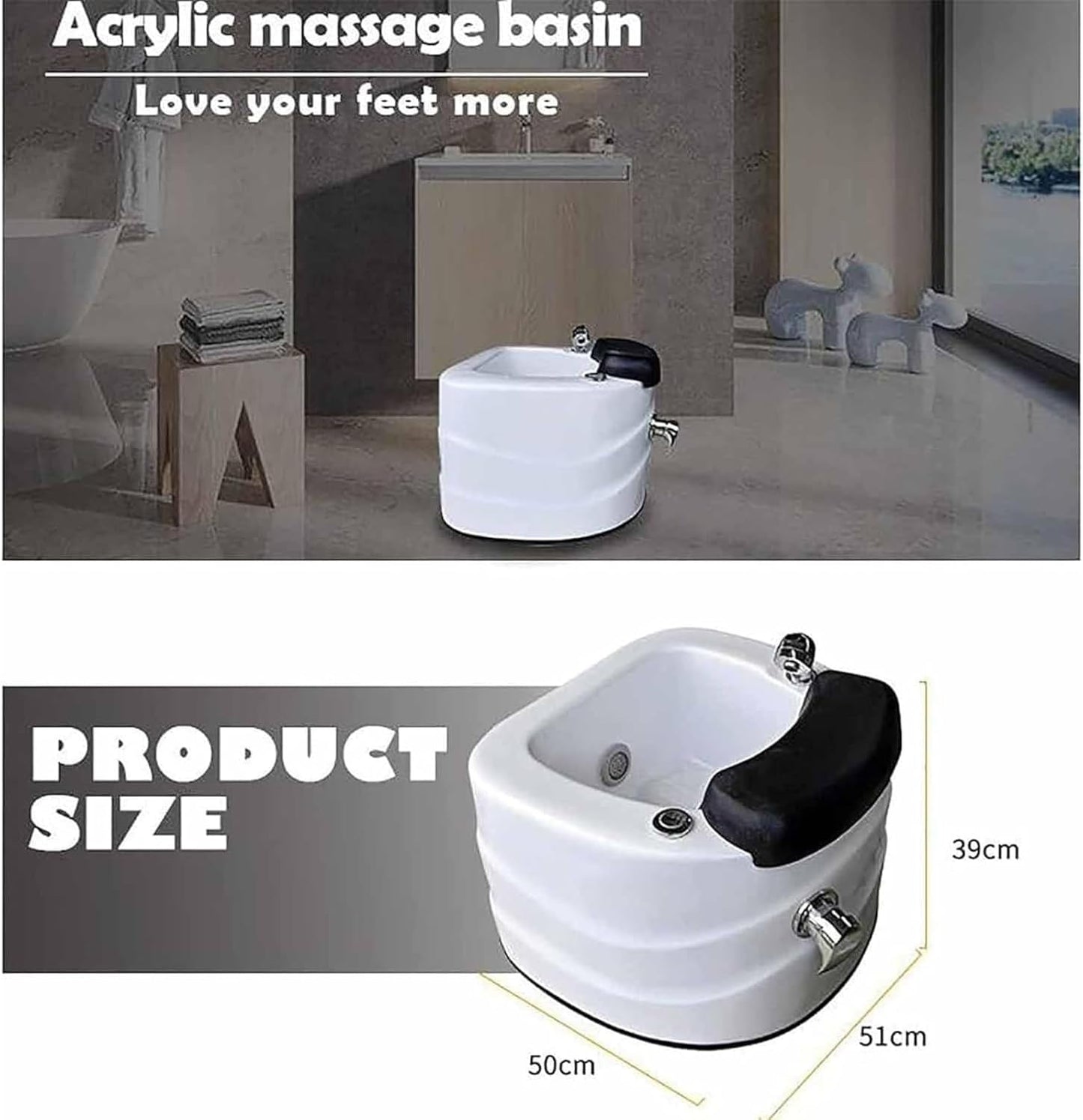 Footbath Foot Soak Tub,Pedicure Sink with Heat and Massage Pedicure, Massage Equipment Home Foot Bath Special for Hotel Foot Bath for Foot Soaking