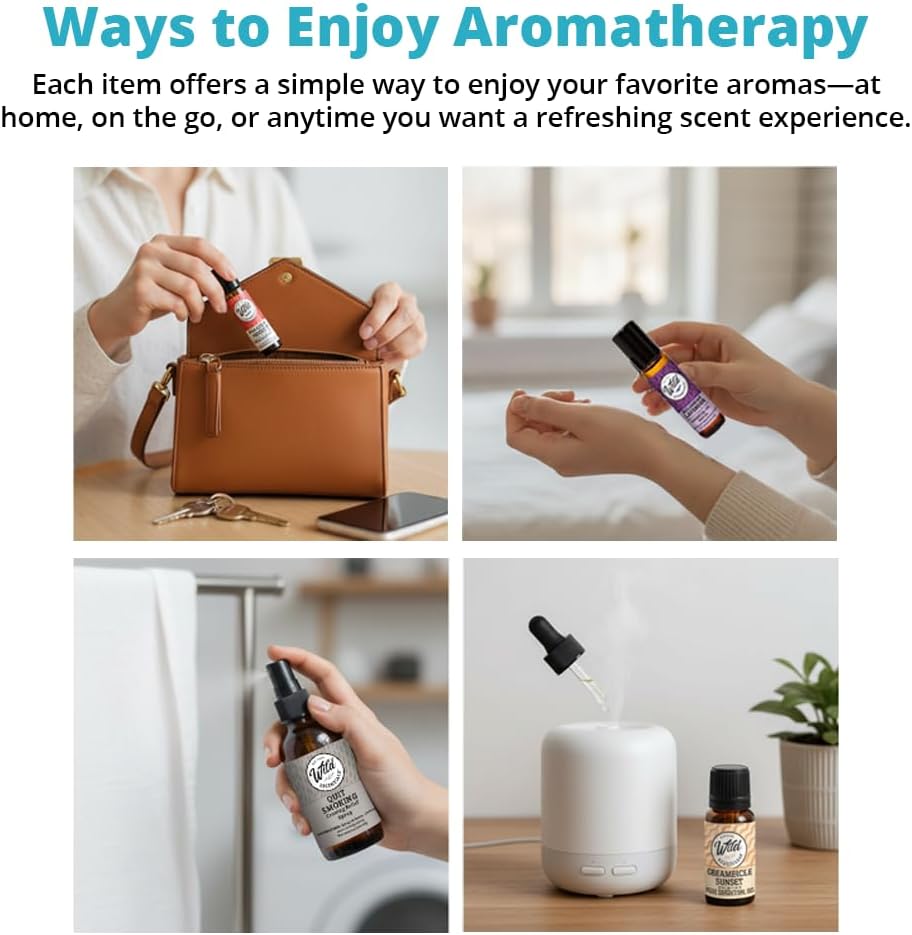 Bulgarian Lavender Essential Oil Bundle – Inhaler, Roll-On, Spray & Pure Oil | Calming, Relaxing Aromatherapy– USA Made