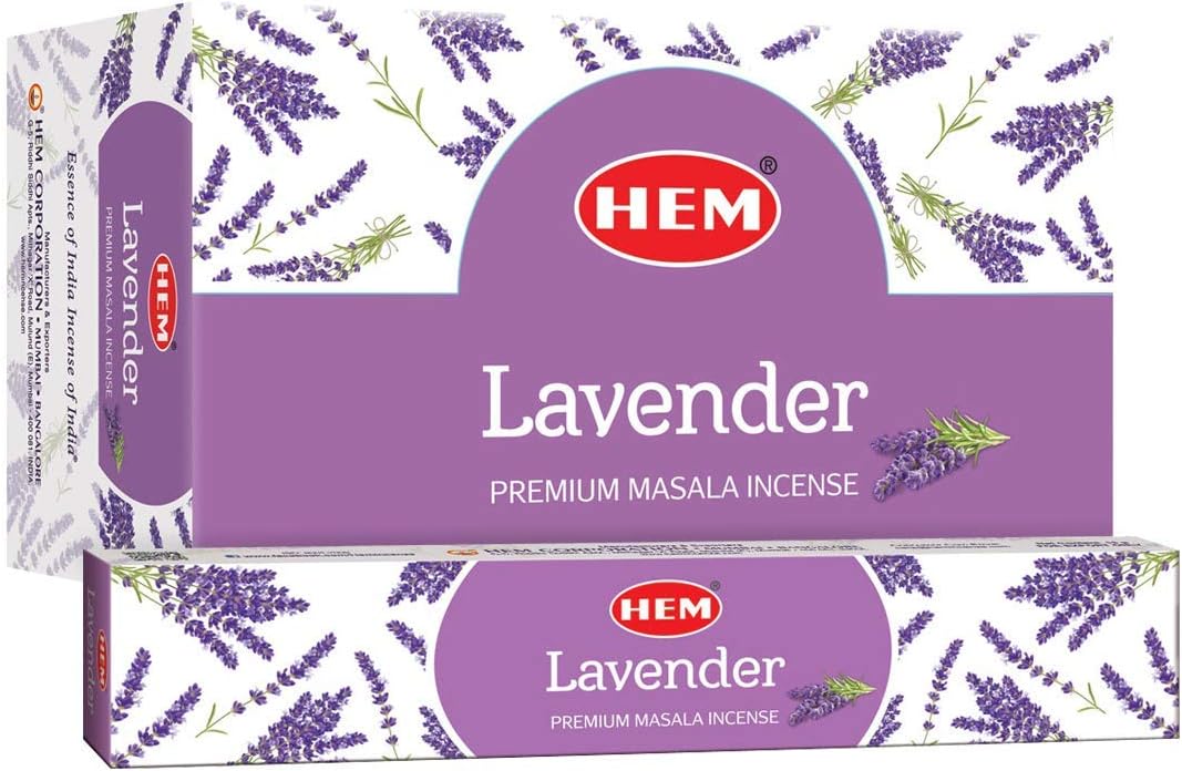 HEM Masala Incense Sticks – 12 Packets (15g Each) | Premium Handcrafted Aroma | Calming, Purifying Scent for Meditation & Yoga | Long-Lasting Fragrance for Home & Relaxation. (Lavender)