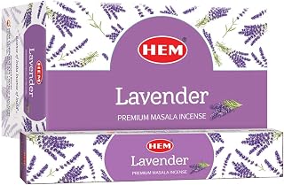 HEM Masala Incense Sticks – 12 Packets (15g Each) | Premium Handcrafted Aroma | Calming, Purifying Scent for Meditation & Yoga | Long-Lasting Fragrance for Home & Relaxation. (Lavender)