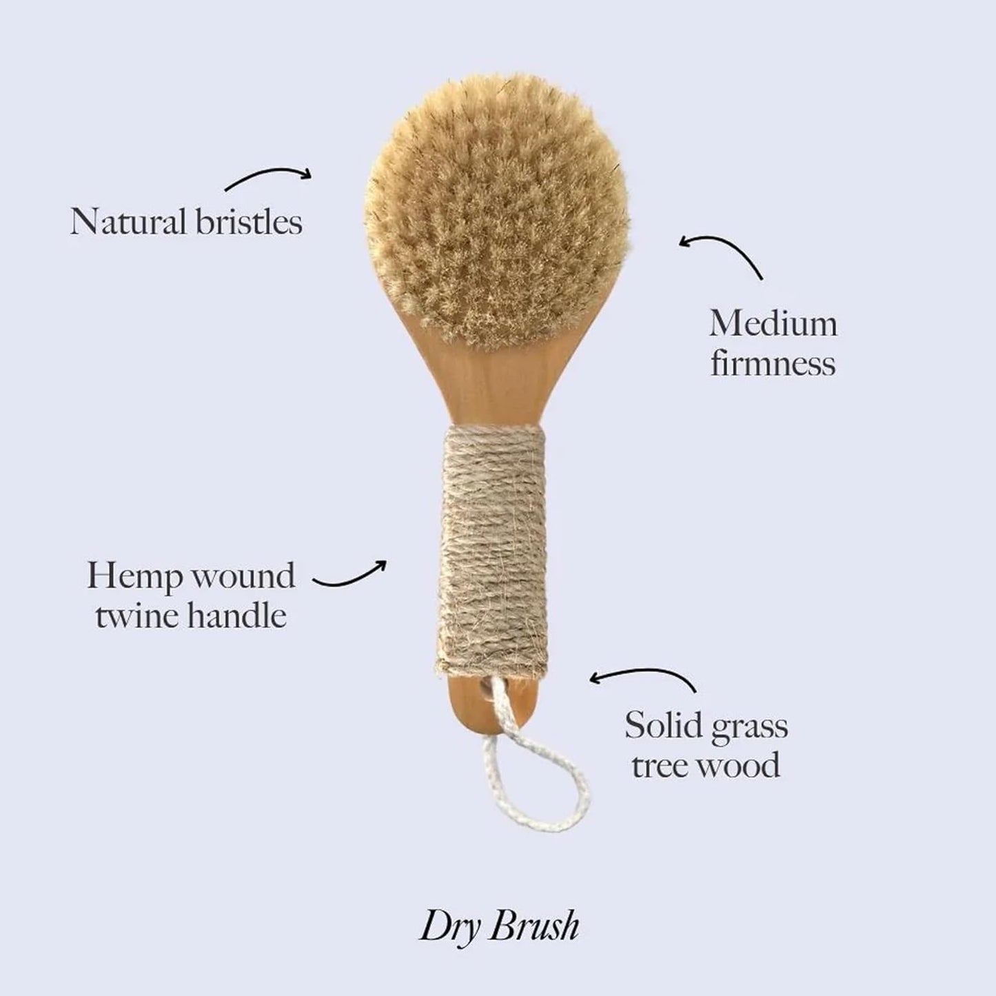 Esker Dry Brush | Lymphatic Drainage Massager and Exfoliating Body Scrubber | Body Scrubber Exfoliator | Natural Bristles | Daily Shower and Bath Ritual