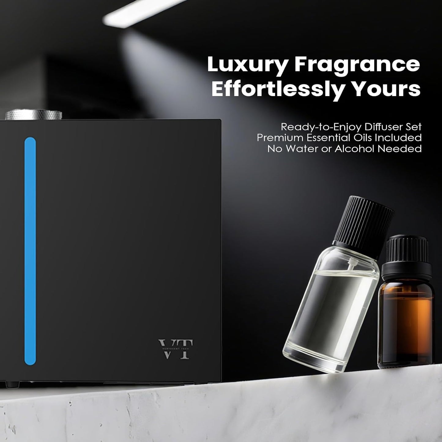 Waterless Essential Oil Diffuser 3000 Sq.Ft Coverage for Large Home,Hotel,Office,Includes fragrance essential oil set.Cold Air Scent Diffuser Machine with Bluetooth App Control,HVAC Fragrance Diffuser