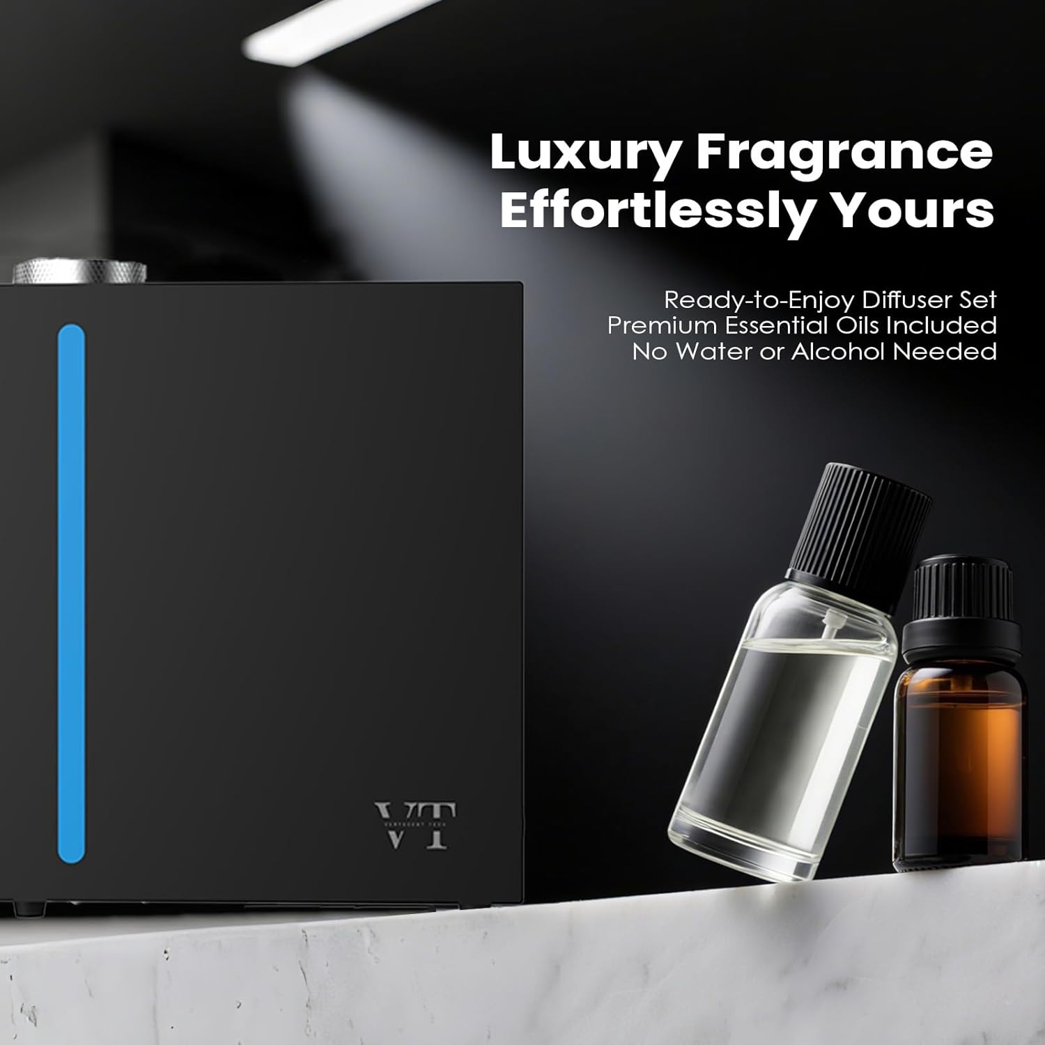 Waterless Essential Oil Diffuser 3000 Sq.Ft Coverage for Large Home,Hotel,Office,Includes fragrance essential oil set.Cold Air Scent Diffuser Machine with Bluetooth App Control,HVAC Fragrance Diffuser